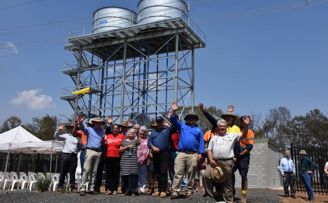 Biniguy residents celebrate the completion of the Biniguy Potable Water Supply Project with Northern Tablelands MP Adam Marshall and Moree mayor Katrina Humphries in November last year.