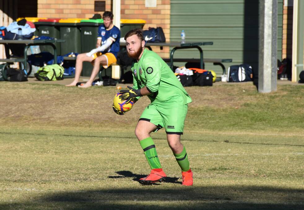 EVEN: Will Hawker and Moree Services FC took home a 2-2 draw against Narrabri Sporties FC on Saturday.