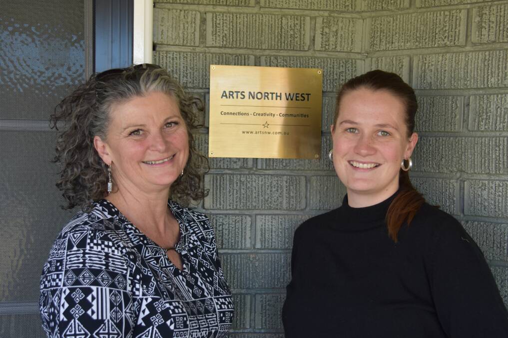 NEW HOME Office manager Christine Davis and communications officer Steph McIntosh outside the new Arts North West office. Photo: Nicholas Fuller