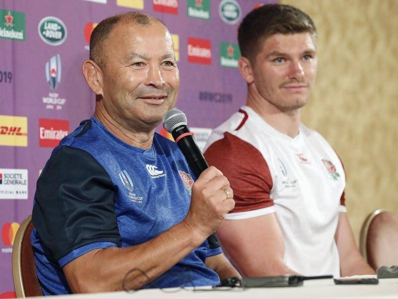 England rugby coach Eddie Jones (L) has helped the Storm ahead of their clash with Parramatta.
