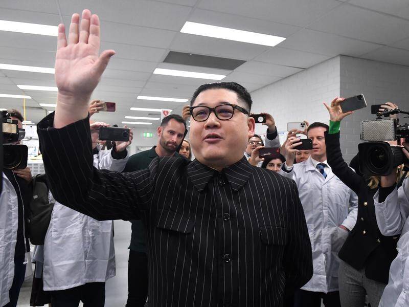 A man posing as North Korea's leader gatecrashed Scott Morrison's election campaign in Melbourne.