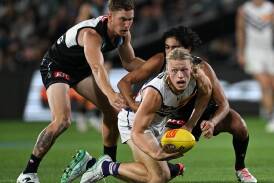 Hayden Young says Fremantle learnt lessons from narrow losses to Port Adelaide and Carlton. (Michael Errey/AAP PHOTOS)