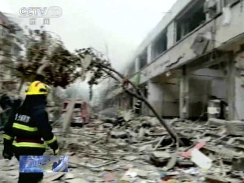 A gas explosion in Shiyan city in central China's Hubei Province has killed at least a dozen people.