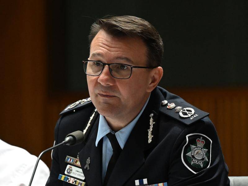 Commissioner Reece Kershaw says the AFP is investigating women and children repatriated from Syria. (Mick Tsikas/AAP PHOTOS)