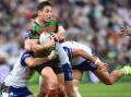 Cameron Murray produced an NRL masterclass in South Sydney's comphrensive win over the Warriors. (Jono Searle/AAP PHOTOS)