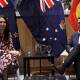 NZ Prime Minister Jacinda Ardern met Victorian Premier Daniel Andrews in Melbourne.