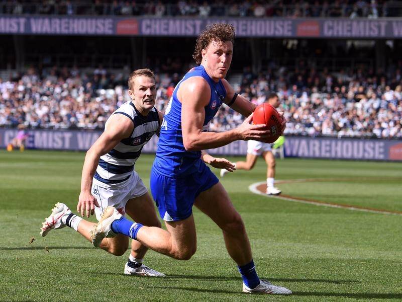 Nick Larkey says he's loved every minute with AFL strugglers North Melbourne. (Julian Smith/AAP PHOTOS)