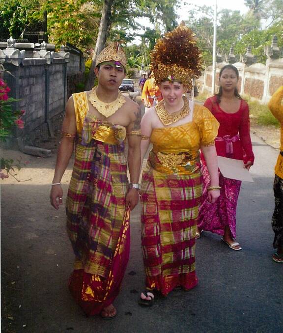 Bobby and Rhonda at their Balinese wedding.