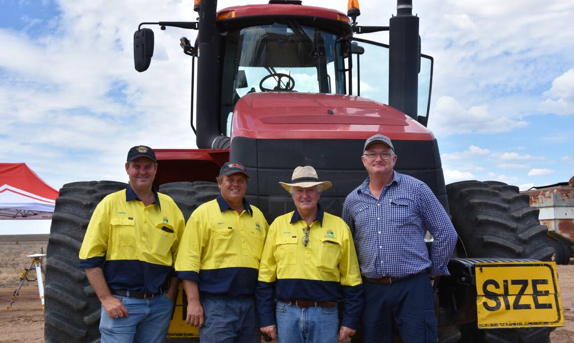 Simon, Brett and Peter Corish, Mundine, Goondiwindi, with agronomist Jim O'Conner.