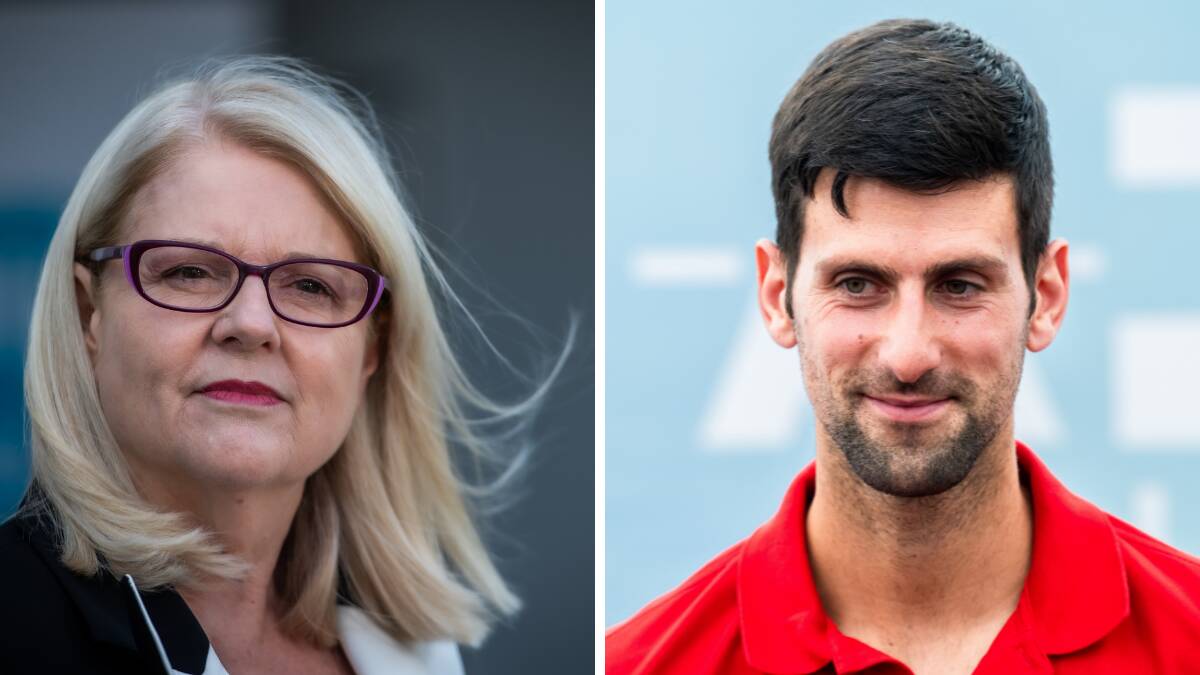 Lawyers for Home Affairs Minister Karen Andrews and tennis superstar Novak Djokovic are facing off in court. Pictures: Karleen Minney, Shutterstock